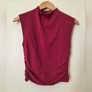 Abercrombie & Fitch Sleeveless Burgundy Top
